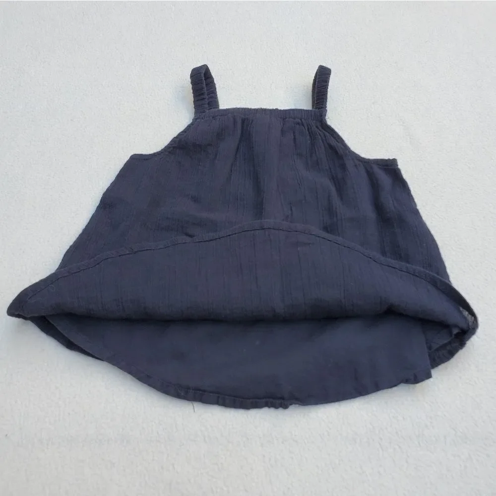 Old Navy black flowy open back tank top Size 4T
